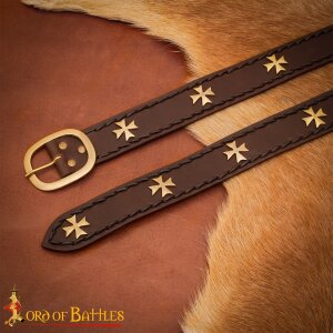 Ceinture médiévale de croisé marron