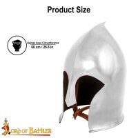 Casque de guerrier elfe avec doublure en cuir 16 Gauge (1,6 mm)