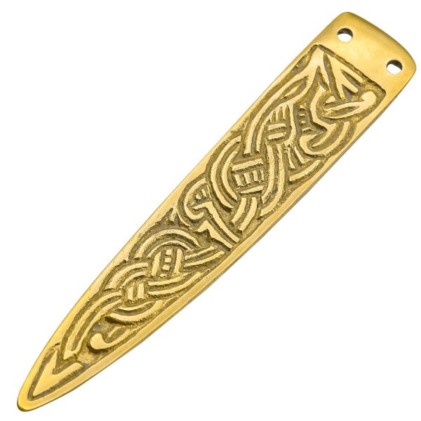 Languette de ceinture Viking design à nœuds Languette de courroie laiton