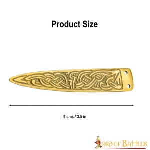 Languette de ceinture Viking design à nœuds Languette de courroie laiton