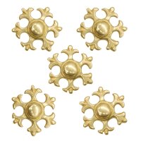 Ferrure décorative "Fleur" laiton set de 5 pièces