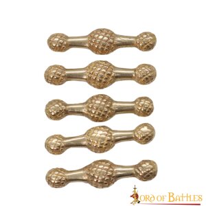 Garniture décorative baguettes polies en laiton, 5 pièces