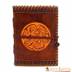 Journal artisanal avec design de spirale celtique Livre en cuir avec pages faites à la main