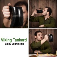 chope de bière médiévale viking en corne faite à la main