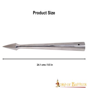 Pointe de lance médiévale triangulaire en acier au carbone ou pique en acier Ü18