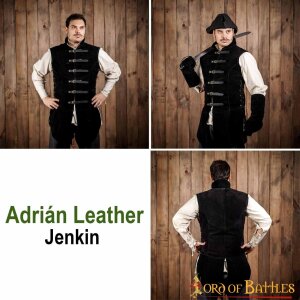 Gilet en daim noir "Adrian