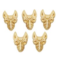 Ferrure décorative loup celtique laiton set de 5 pièces