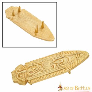 Solid Brass Celtic Belt End / Chape Leather Accessory