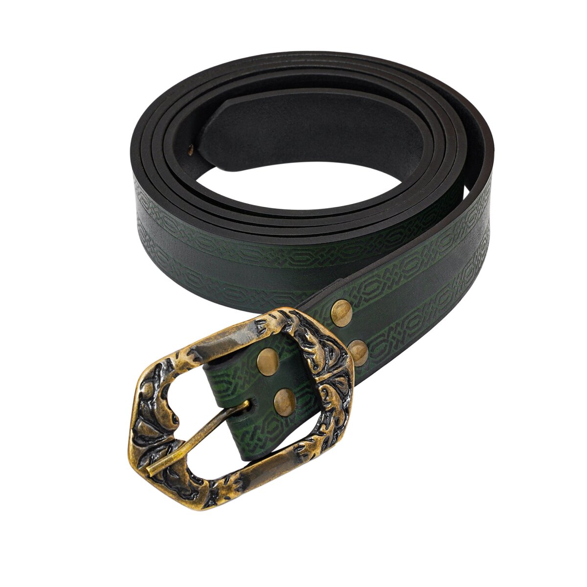 Ceinture en cuir larp avec motif de nœud nain en...