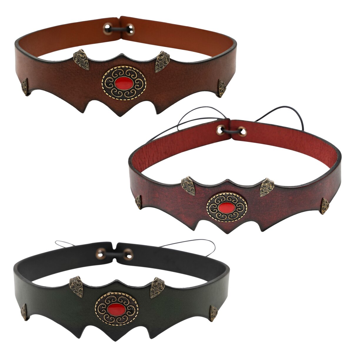 Fantasy Princely Leather Unisex Headband in Three Colours