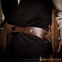 Ceinture de pirate en cuir avec support pour lépée Jolly Roger