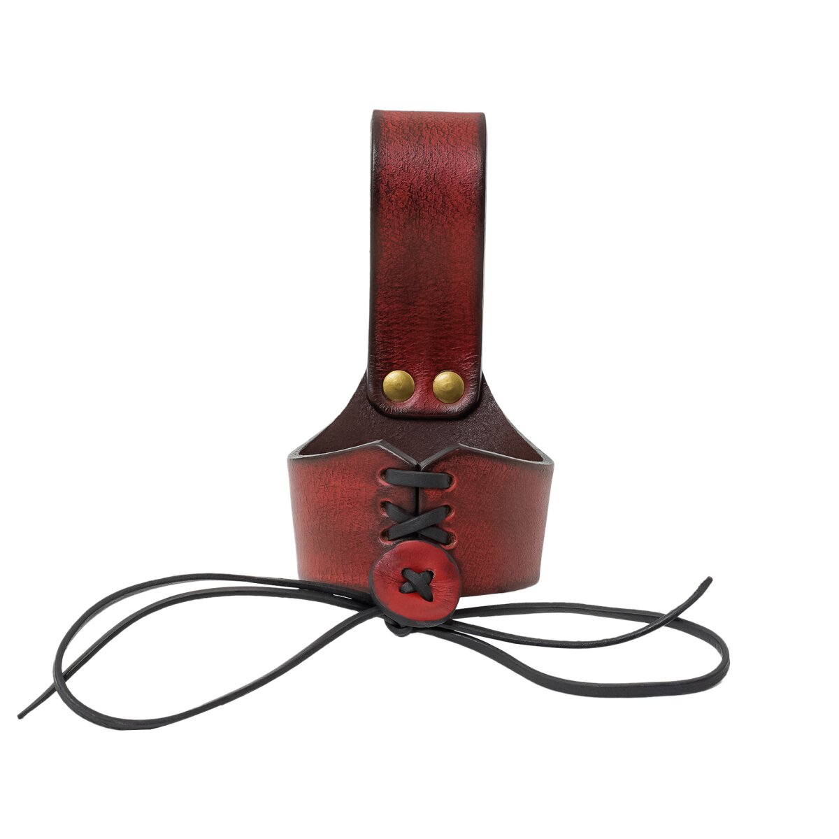 Handcrafted Genuine Leather Horn Holders for Drinking...