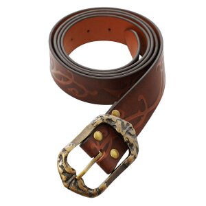 Ceinture LARP des elfes des bois en cuir marron