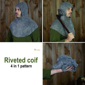 Capuchon de chaîne Coif 4-en-1 aluminium anneaux ronds avec anneaux plats rivetés avec des rivets ronds