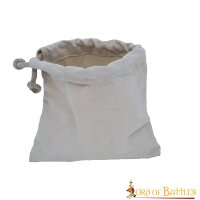 Sac médiéval en toile avec cordon de serrage