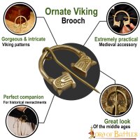 Fibel Viking Broche en laiton Fermoir de manteau