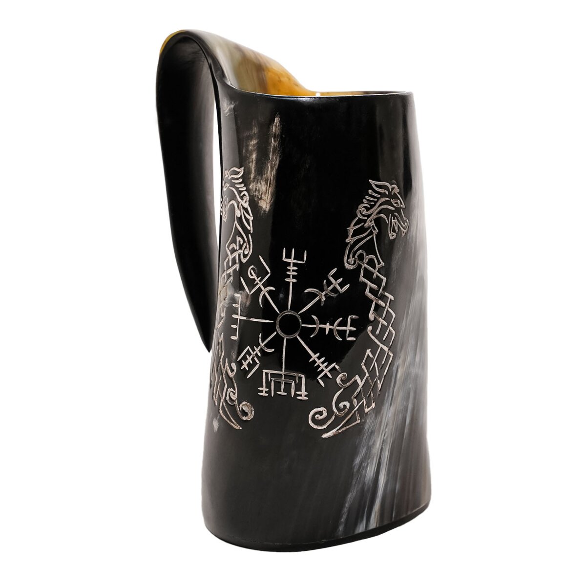 Wikinger Hornkrug Vegvisir ca. 600ml