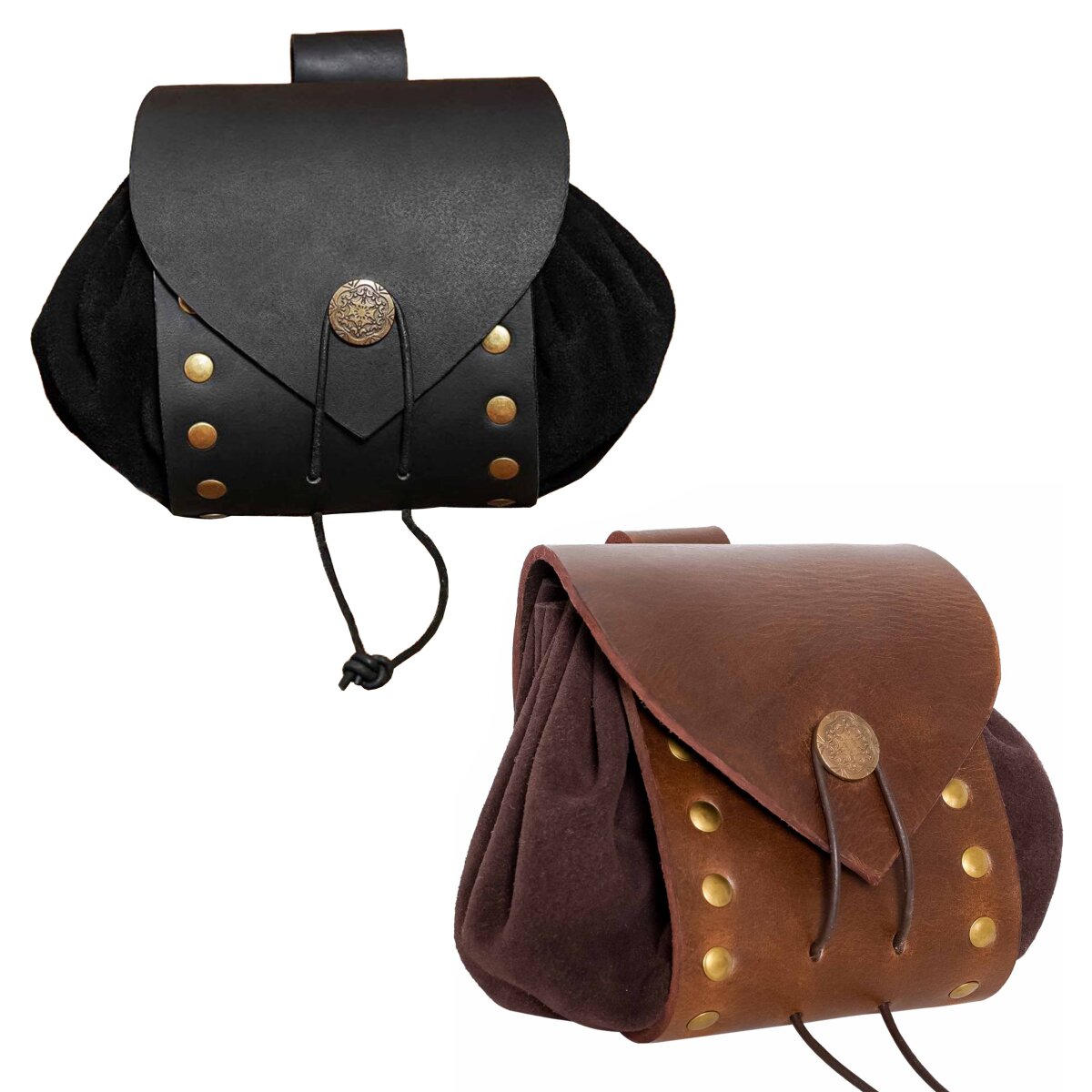 Borsa Adventurer in pelle con rinforzo in pelle