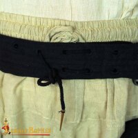 Ceinture darmure médiévale rembourrée ou pagne en toile Noir