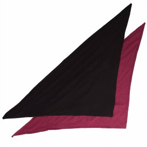 Bandana foulard en coton l&eacute;ger noir ou bordeaux