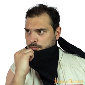 Bandana foulard en coton léger noir ou bordeaux