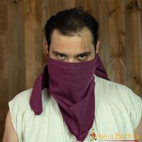 Bandana foulard en coton léger noir ou bordeaux