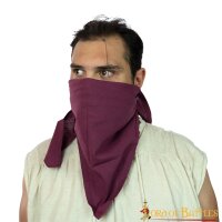 Bandana foulard en coton léger noir ou bordeaux