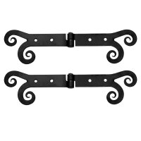 Charnières de porte rustiques Paire de fer forgé à la main Rustique 26,2 x 6,6 cm