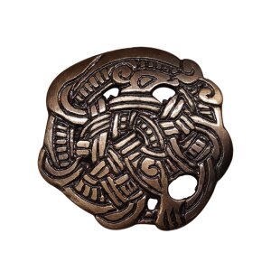 Broche viking en laiton ou fibule en laiton Urnes Set de 2 pièces