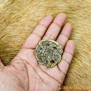 Broche viking en laiton ou fibule en laiton Urnes Set de 2 pièces