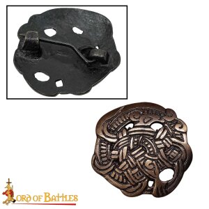 Broche viking en laiton ou fibule en laiton Urnes Set de 2 pièces