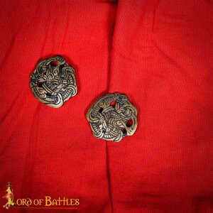 Broche viking en laiton ou fibule en laiton Urnes Set de 2 pièces