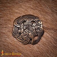 Broche viking en laiton ou fibule en laiton Urnes Set de 2 pièces