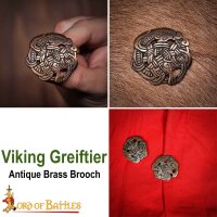 Broche viking en laiton ou fibule en laiton Urnes Set de 2 pièces