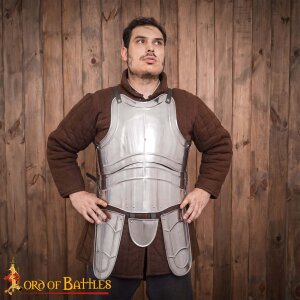 cuirasse médiévale en acier avec poches pour les jambes armure armure polie