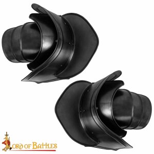 Fantasy Black Pauldrons with Blade Breakers 18 gauge