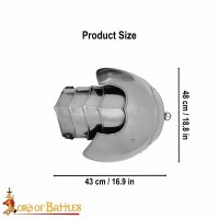 Épaule médiévale fantastique en acier poli