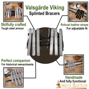 Valsgärde armure viking de bras ou armatures polies 16 Gauge (1,6 mm)