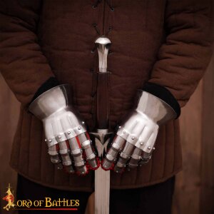 Gants médiévaux en sablier Gants blindés 14ème siècle 16 Gauge (1,6 mm)