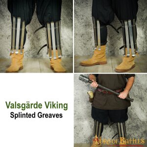 Valsgärde Viking jambières ou armure de jambe 16 Gauge (1,6 mm)