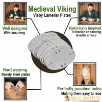 Viking médiéval Visby Plaques dacier à lamelles Pour armures à plaques