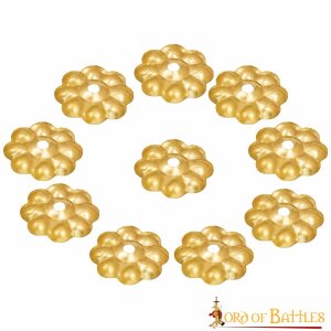 Pure Brass Fleur Decoration Set of 10