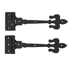 Charnières de porte de style rustique, pack de 2, noir rustique