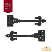 Charnières de porte de style rustique, pack de 2, noir rustique