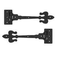 Charnières de porte de style rustique, pack de 2, noir rustique