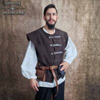 Gilet en daim sans manches mousquetaire type 1 noir