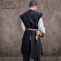 Tabard en daim avec boucles pour larp type 3 noir