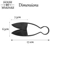 Ciseaux vikings forgés à la main avec étui en cuir