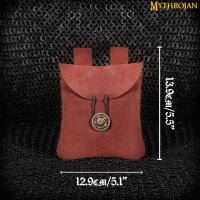 Sac médiéval en coton rouge foncé