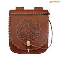 Sac banane "Aegishjalmur" avec gaufrage du casque de la révérence Marron